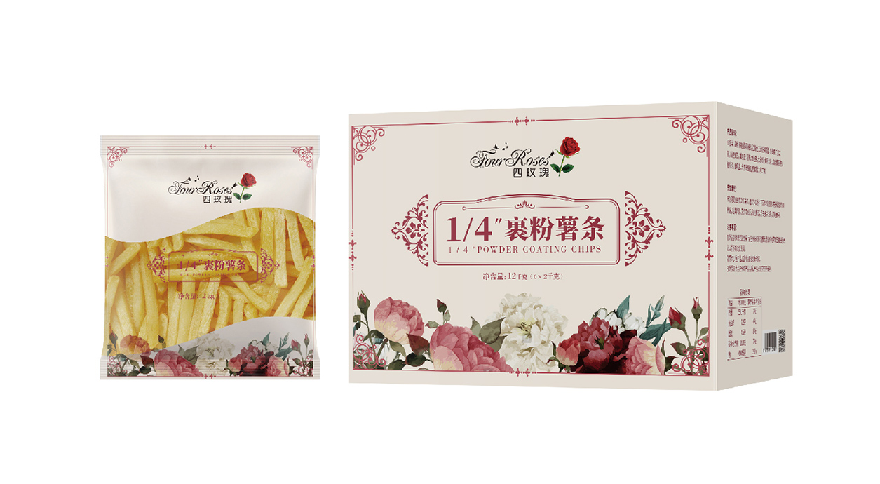 四玫瑰1/4''裹粉薯条